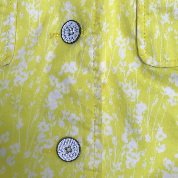 CAbi Field Jacket Daisy Spring Yellow Floral 5160 Womens Small Button Cotton - Picture 10 of 11
